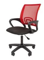 Кресло Chairman 696 LT (сетка красная/ткань черная)